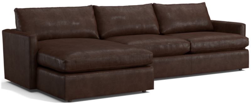 Lounge Leather 2-Piece Left Arm Chaise Sectional Sofa - image 0 of 2