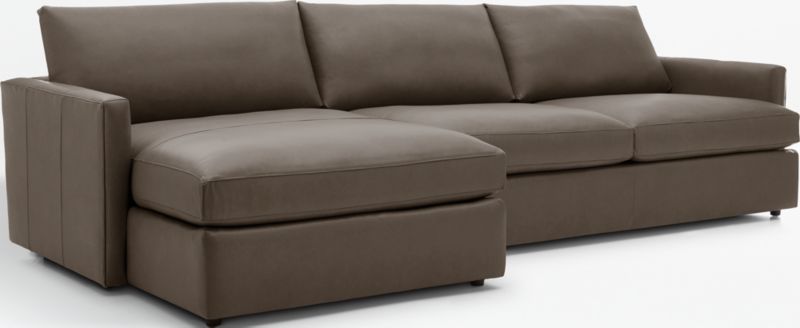 Lounge Leather 2-Piece Left Arm Chaise Sectional Sofa - image 0 of 2