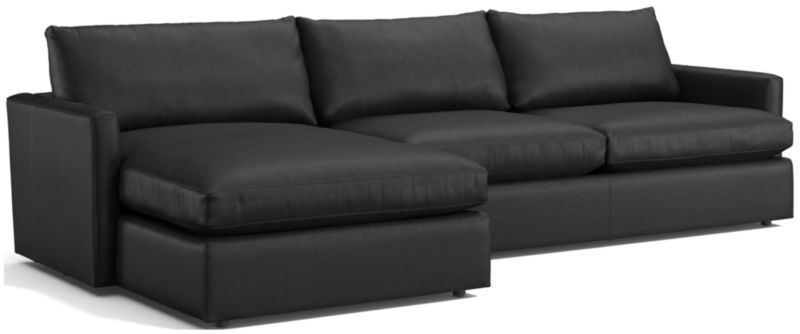 Lounge Leather 2-Piece Left Arm Chaise Sectional Sofa - image 0 of 2