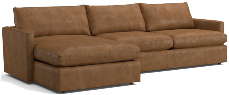 Lounge Leather 2-Piece Left Arm Chaise Sectional Sofa - image 0 of 2