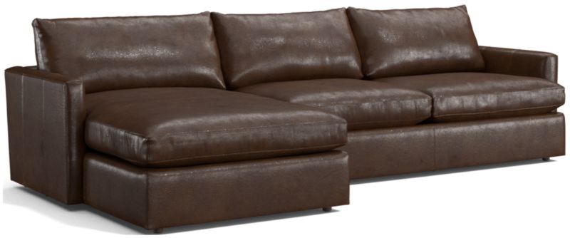 Lounge Leather 2-Piece Left Arm Chaise Sectional Sofa - image 0 of 2