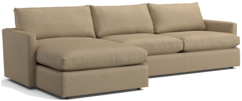 Lounge Leather 2-Piece Left Arm Chaise Sectional Sofa - image 0 of 2