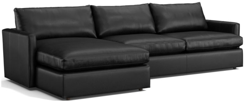 Lounge Leather 2-Piece Left Arm Chaise Sectional Sofa - image 0 of 2