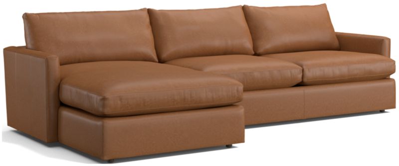 Lounge Leather 2-Piece Left Arm Chaise Sectional Sofa - image 0 of 2