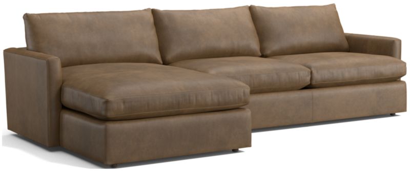 Lounge Leather 2-Piece Left Arm Chaise Sectional Sofa - image 0 of 2