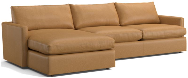 Lounge Leather 2-Piece Left Arm Chaise Sectional Sofa - image 0 of 2