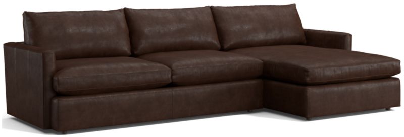 Lounge Leather 2-Piece Right Arm Chaise Sectional Sofa - image 0 of 3