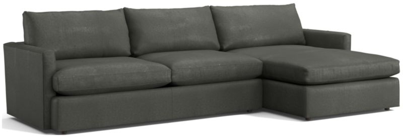 Lounge Leather 2-Piece Right Arm Chaise Sectional Sofa - image 0 of 3