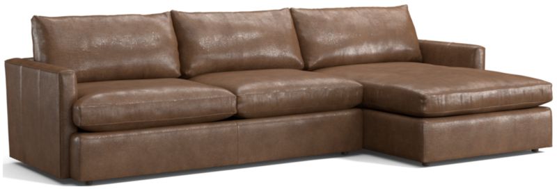 Lounge Leather 2-Piece Right Arm Chaise Sectional Sofa - image 0 of 3