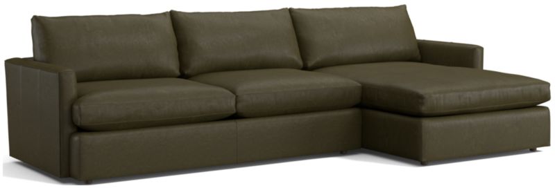 Lounge Leather 2-Piece Right Arm Chaise Sectional Sofa - image 0 of 3