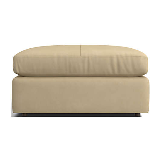 Lounge Leather 39" Square Cocktail Ottoman
