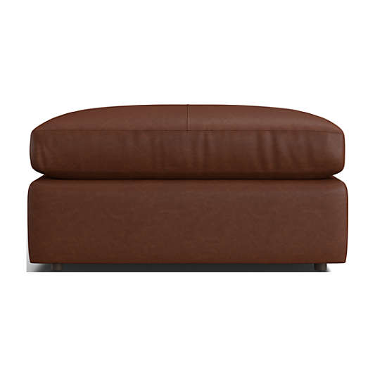 Lounge Leather 39" Square Cocktail Ottoman