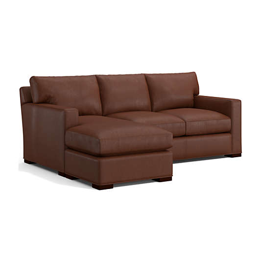 Axis Leather Left-Arm 3-Seat Lounger