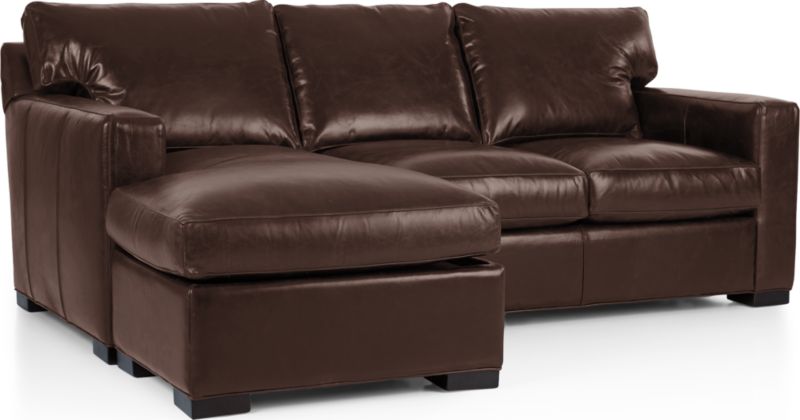 Axis Leather Left Arm 3-Seat Lounger - image 0 of 4