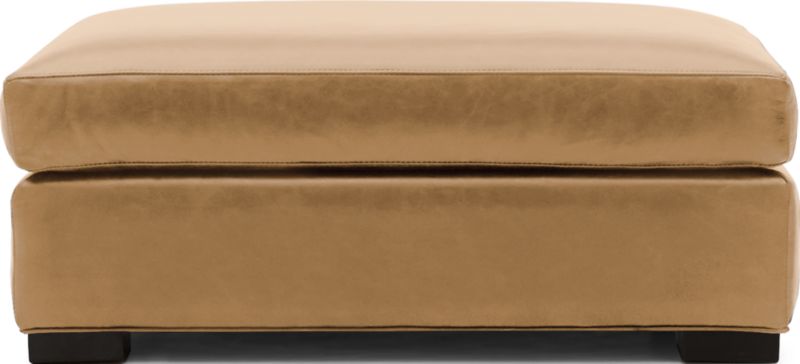 Axis Leather Ottoman and a Half - image 0 of 4