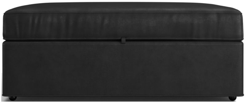 Axis Leather Storage Ottoman with Tray - image 0 of 7