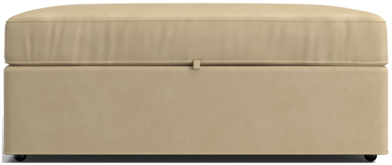 Axis Leather Storage Ottoman with Tray - image 0 of 7