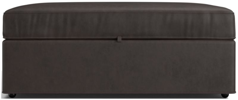 Axis Leather Storage Ottoman with Tray - image 0 of 7