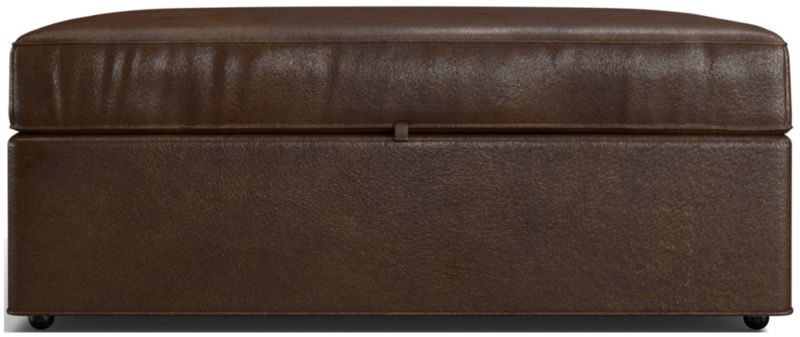 Axis Leather Storage Ottoman with Tray - image 0 of 7