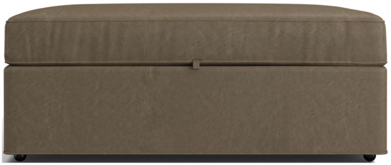 Axis Leather Storage Ottoman with Tray - image 0 of 7