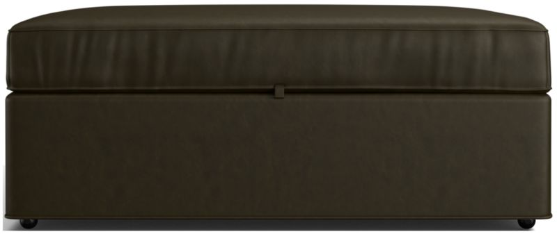 Axis Leather Storage Ottoman with Tray - image 0 of 7