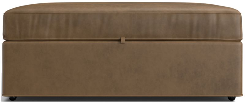 Axis Leather Storage Ottoman with Tray - image 0 of 7