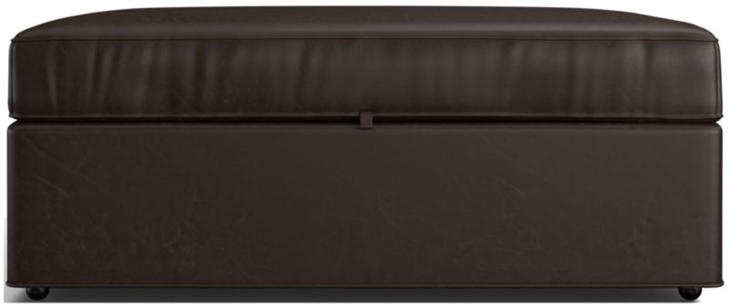 Axis Leather Storage Ottoman with Tray - image 0 of 7