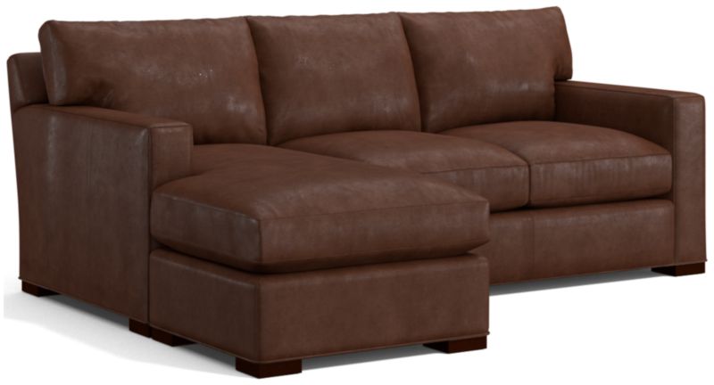 Axis Leather Left Arm Queen Sleeper Sectional Sofa with Air Mattress - image 0 of 7