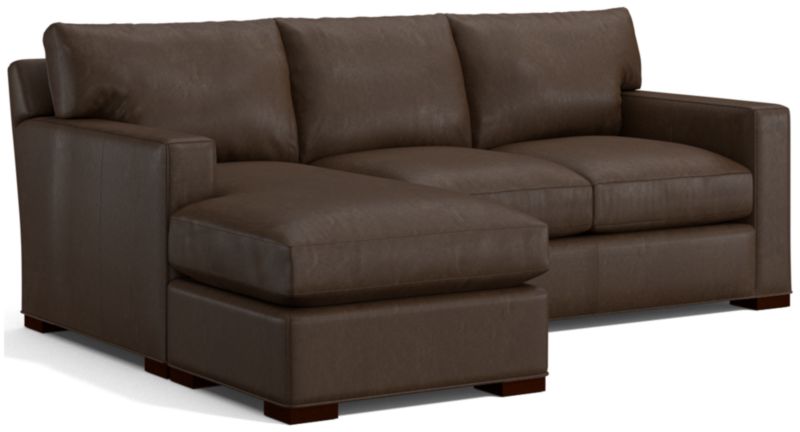 Axis Leather Left Arm Queen Sleeper Sectional Sofa with Air Mattress - image 0 of 7