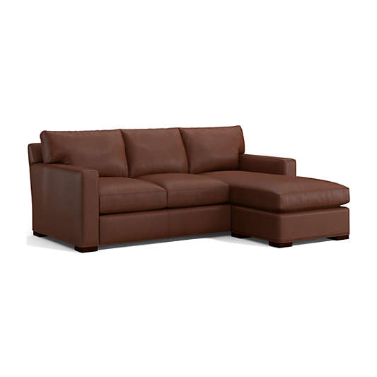 Axis Leather Right-Arm Queen Sleeper Lounger with Air Mattress
