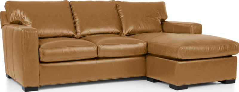 Axis Leather Right Arm Queen Sleeper Sectional Sofa with Air Mattress - image 0 of 7