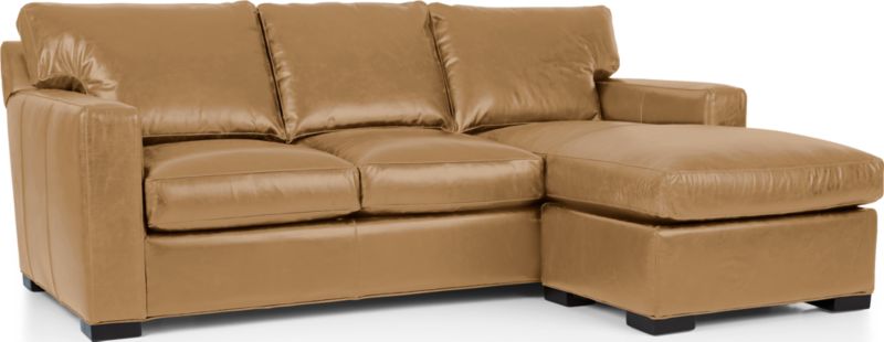 Axis Leather Right Arm Queen Sleeper Sectional Sofa with Air Mattress - image 0 of 7