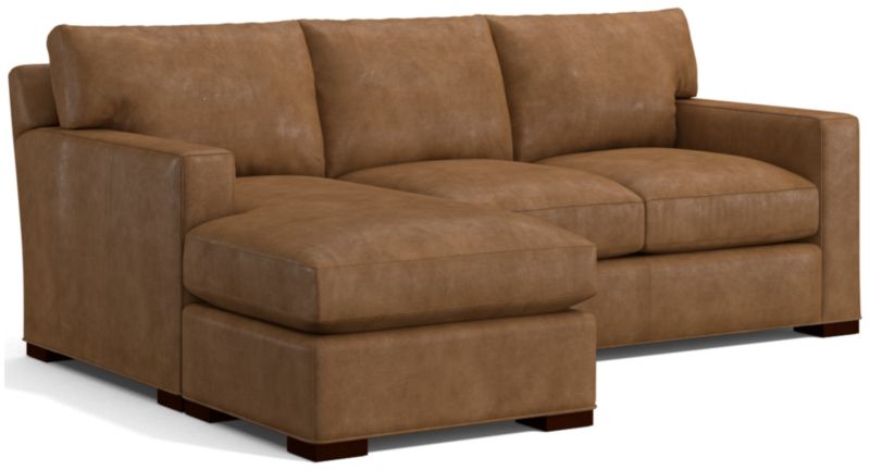 Axis Leather Left Arm Queen Sleeper Sectional Sofa - image 0 of 5