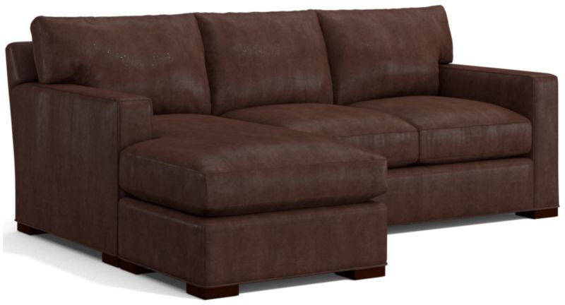 Axis Leather Left Arm Queen Sleeper Sectional Sofa - image 0 of 5