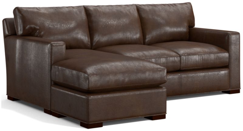 Axis Leather Left Arm Queen Sleeper Sectional Sofa - image 0 of 5