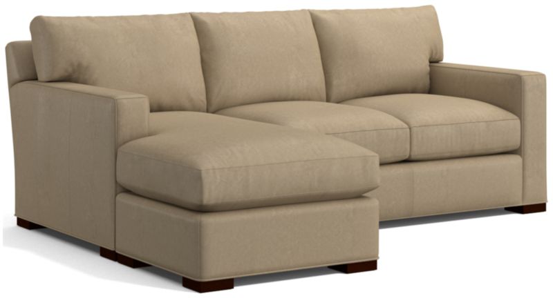 Axis Leather Left Arm Queen Sleeper Sectional Sofa - image 0 of 5