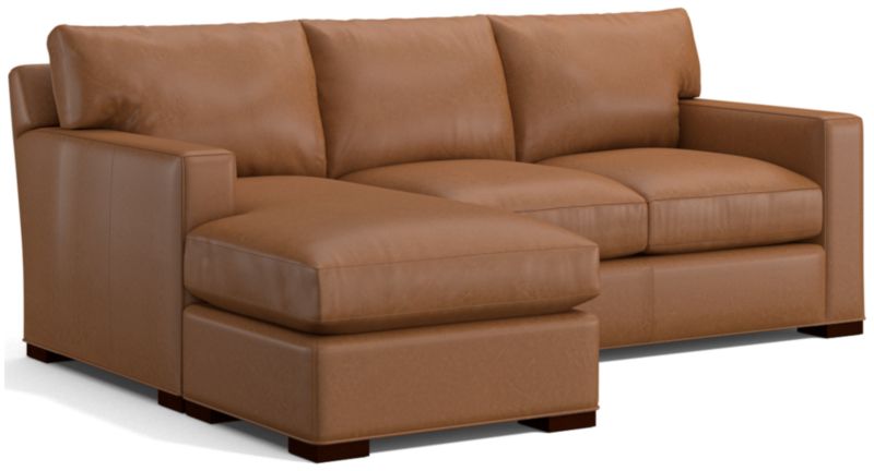 Axis Leather Left Arm Queen Sleeper Sectional Sofa - image 0 of 5