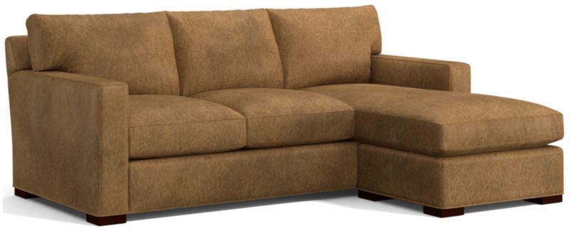 Axis Leather Right Arm Queen Sleeper Sectional Sofa - image 0 of 5