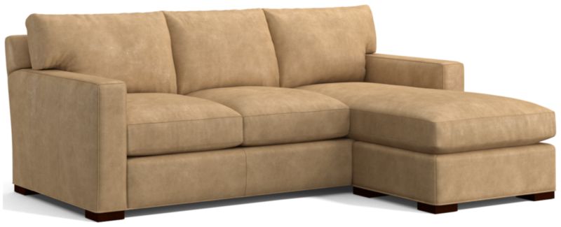 Axis Leather Right Arm Queen Sleeper Sectional Sofa - image 0 of 5