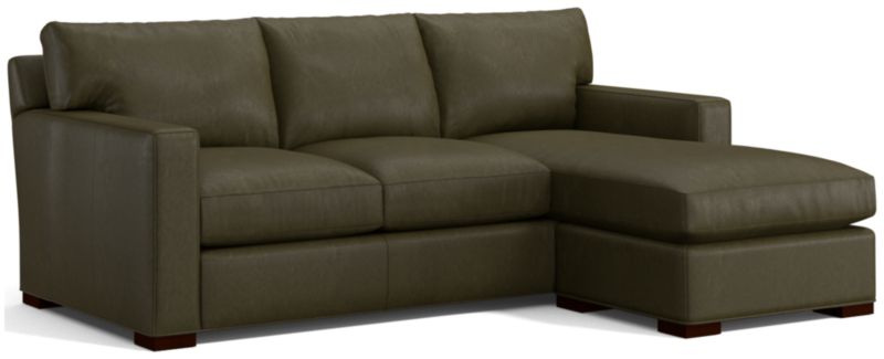 Axis Leather Right Arm Queen Sleeper Sectional Sofa - image 0 of 5