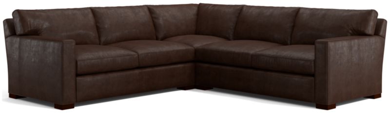 Axis Leather 3-Piece Sectional Sofa - image 0 of 3