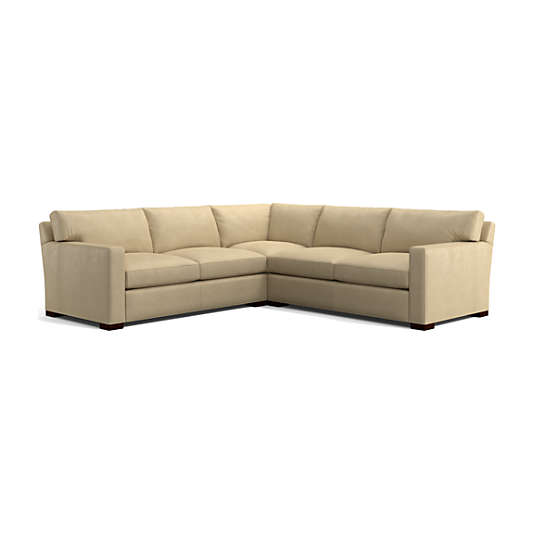 Axis Leather 3-Piece L-Shaped Sectional Sofa