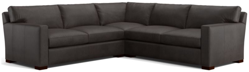 Axis Leather 3-Piece Sectional Sofa - image 0 of 3