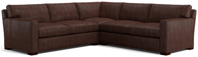 Axis Leather 3-Piece Sectional Sofa - image 0 of 3