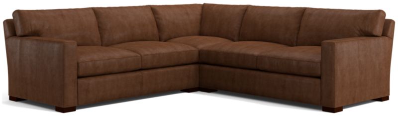 Axis Leather 3-Piece Sectional Sofa - image 0 of 3