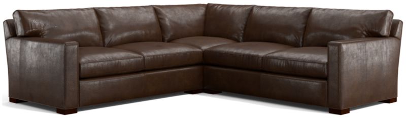 Axis Leather 3-Piece Sectional Sofa - image 0 of 3