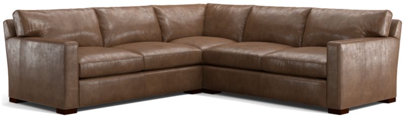 Axis Leather 3-Piece Sectional Sofa - image 0 of 3