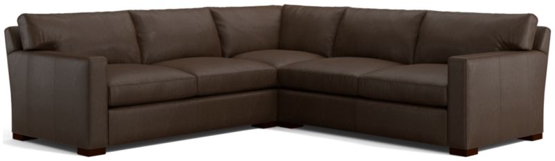 Axis Leather 3-Piece Sectional Sofa - image 0 of 3