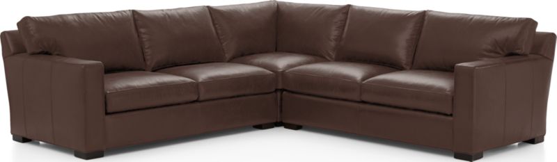 Axis Leather 3-Piece Sectional Sofa - image 0 of 4