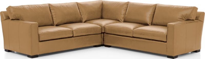 Axis Leather 3-Piece Sectional Sofa - image 0 of 4